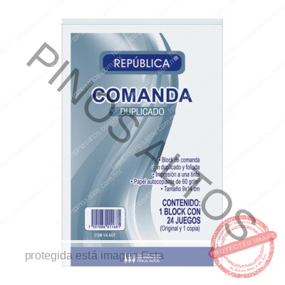 BLOCK COMANDA 1/4 AUTOCOPIANTE FOLIADA