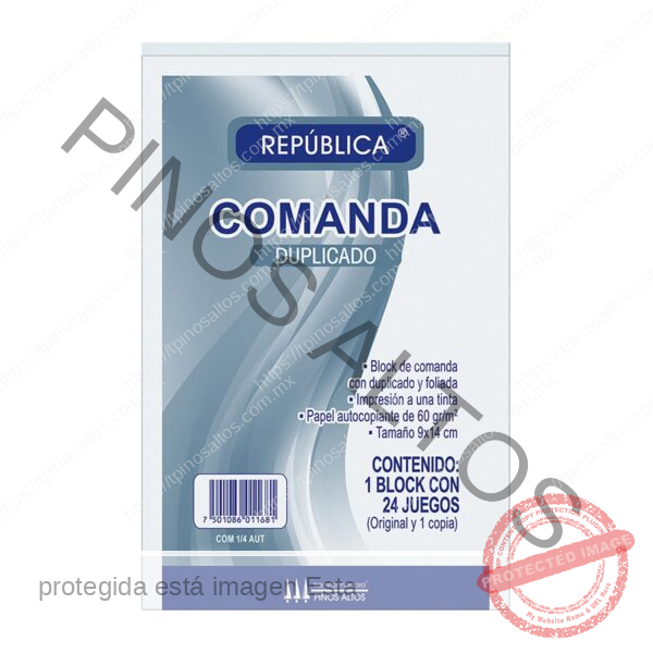 BLOCK COMANDA 1/4 AUTOCOPIANTE FOLIADA