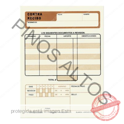 CONTRA RECIBO - Imagen 2