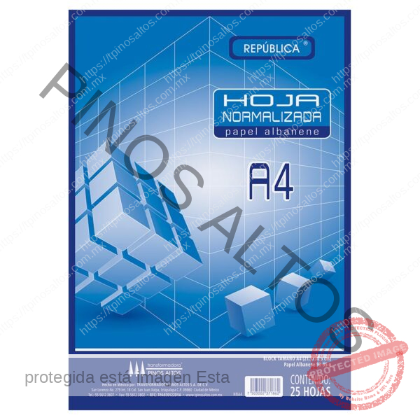 HOJA NORMALIZADA A4 ALBANENE