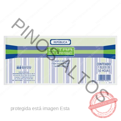 LETRA DE CAMBIO C/50 HOJAS