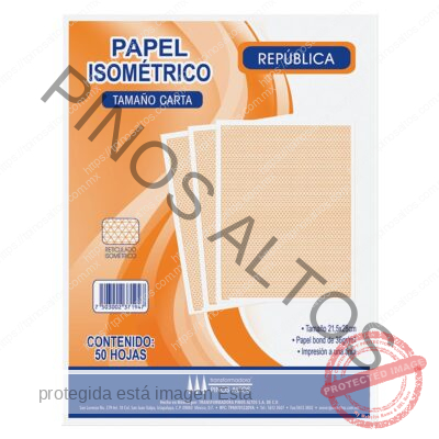 PAPEL ISOMÉTRICO 50 HOJAS