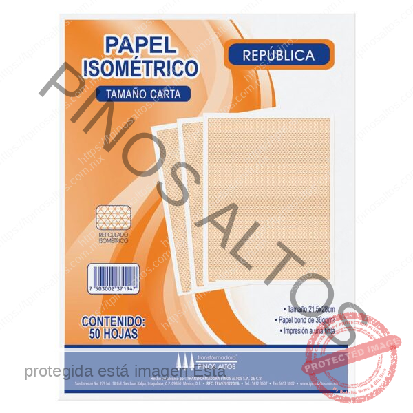 PAPEL ISOMÉTRICO 50 HOJAS