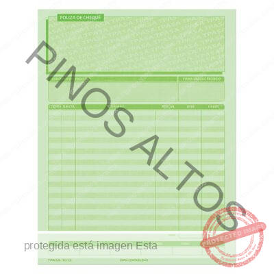 PÓLIZA DE CHEQUE T/C AUTOCOPIANTE - Imagen 3
