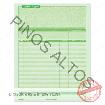 PÓLIZA DE CHEQUE T/CARTA - Imagen 2
