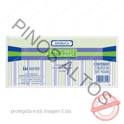 RECIBO DE DINERO C/TALÓN BOND 29KG