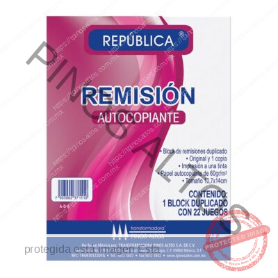 REMISIÓN REPÚBLICA AUTO. 1/8
