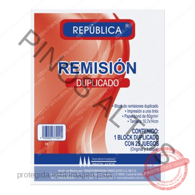 REMISIÓN REPÚBLICA 1/8 DUPLICADO