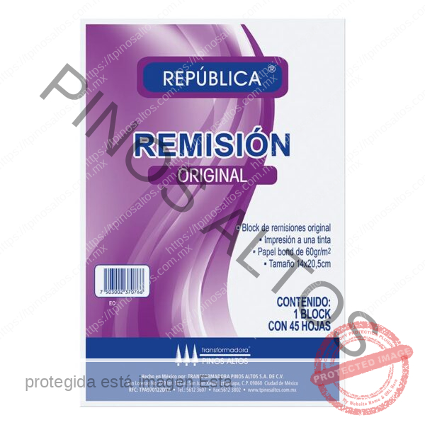 REMISIÓN REPÚBLICA ESQUELA ORIGINAL