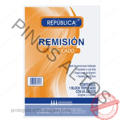 REMISIÓN REPÚBLICA ESQUELA TRIPLICADO
