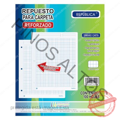 REPUESTO PARA CARPETA REFORZADO CARTA C7