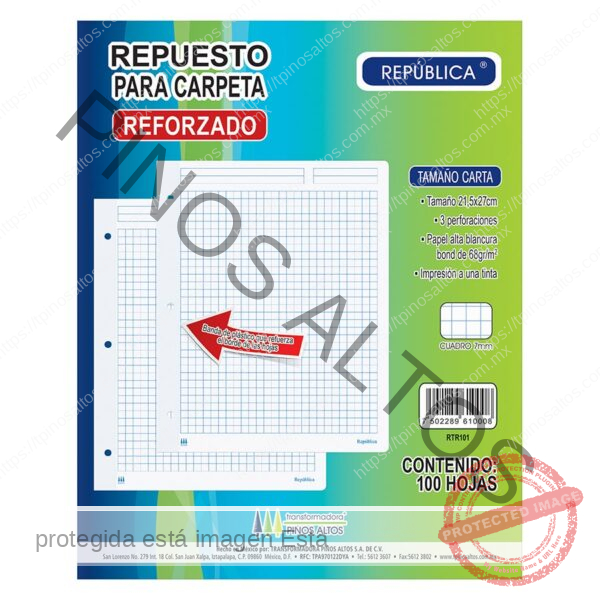 REPUESTO PARA CARPETA REFORZADO CARTA C7