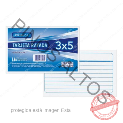 TARJETA 3X5 RAYA - Imagen 3