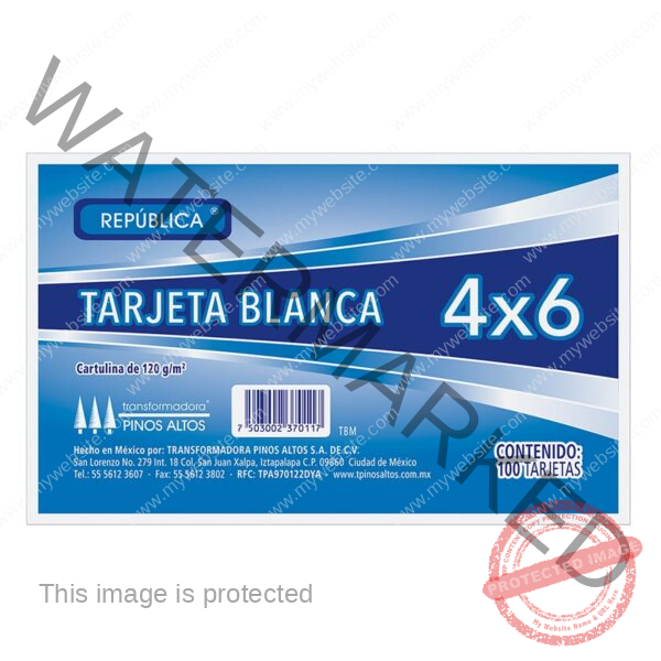 TARJETA 4X6 BLANCA