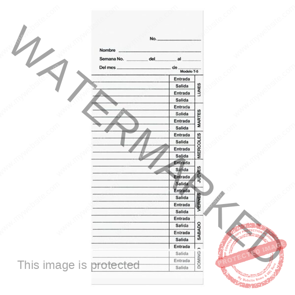 TARJETA DE RELOJ CHECADOR