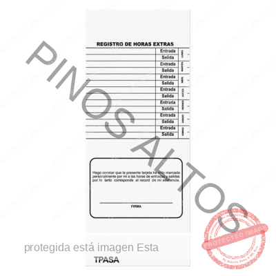 TARJETA DE RELOJ CHECADOR - Imagen 2